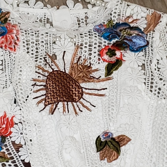 NWT White Vintage High Quality Runway Dress - Picture 5 of 8